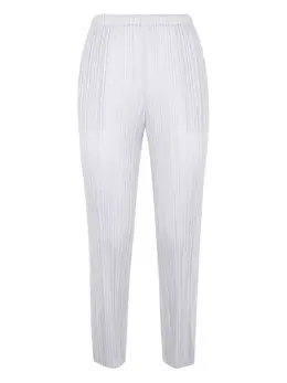 Pleats Please Issey Miyake: Светлые брюки 