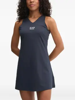 Ea7 Emporio Armani: Платье с v-образным вырезом 