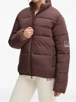 Ea7 Emporio Armani: Коричневая куртка 