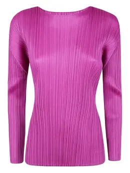 Pleats Please Issey Miyake: Топ с длинным рукавом 