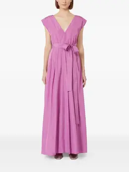 Max Mara: Платье с v-образным вырезом 