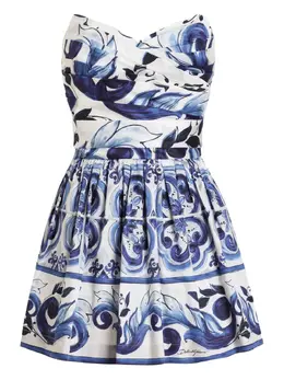 Dolce & Gabbana: Платье  Majolica с принтом