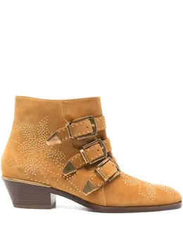 Chloé: Бежевые ботинки 