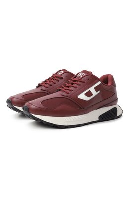 Diesel: Бордовые кроссовки 