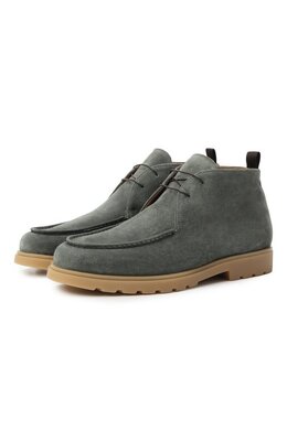 Kiton: Ботинки цвета хаки 