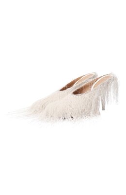 Dries Van Noten: Белые сабо 