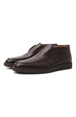 Santoni: Коричневые ботинки 