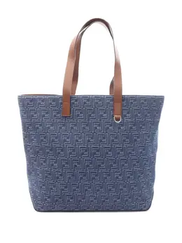 Fendi Pre-Owned: Голубая сумка-шоппер 
