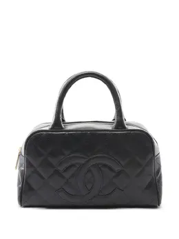 CHANEL Pre-Owned: Чёрная сумка-шоппер 