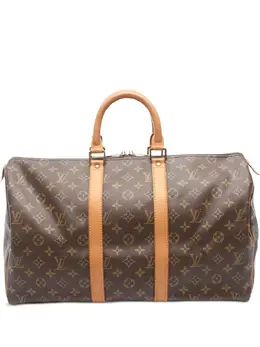 Louis Vuitton Pre-Owned: Коричневая дорожная сумка 