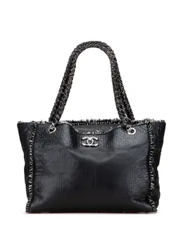 CHANEL Pre-Owned: Чёрная сумка-шоппер 