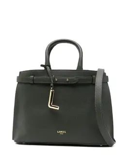 Lancel: Зелёная сумка-шоппер 