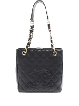 CHANEL Pre-Owned: Чёрная сумка-шоппер 