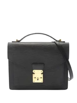 Louis Vuitton Pre-Owned: Чёрная сумка-шоппер 