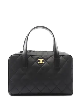 CHANEL Pre-Owned: Чёрная сумка-шоппер 