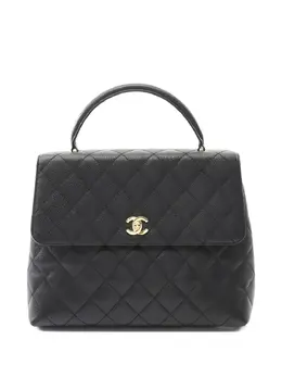 CHANEL Pre-Owned: Чёрная сумка-шоппер 