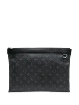 Louis Vuitton Pre-Owned: Чёрный клатч 