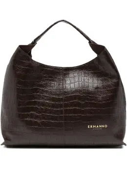 Ermanno Scervino: Коричневая сумка-шоппер 