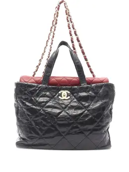 CHANEL Pre-Owned: Чёрная сумка-шоппер 