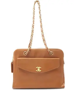 CHANEL Pre-Owned: Светлая сумка-шоппер 