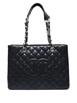 CHANEL Pre-Owned: Чёрная сумка-шоппер 