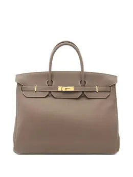 Hermès Pre-Owned: Коричневая сумка-шоппер 