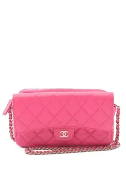 CHANEL Pre-Owned: Розовая сумка через плечо 