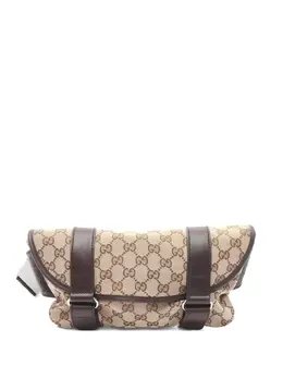 Gucci Pre-Owned: Бежевая поясная сумка 