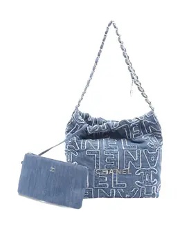 CHANEL Pre-Owned: Голубая сумка 