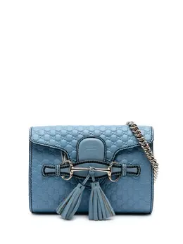 Gucci Pre-Owned: Голубая сумка через плечо 