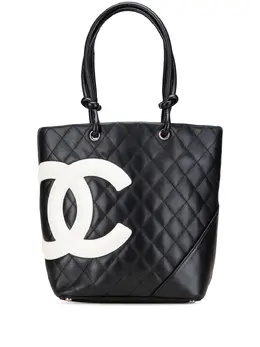 CHANEL Pre-Owned: Чёрная сумка-шоппер 