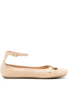 Chloé: Бежевые балетки 