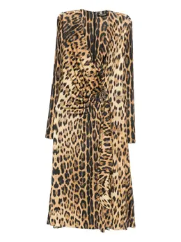 Roberto Cavalli: Платье с животным принтом 