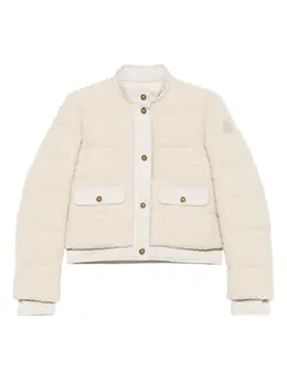 Moncler: Бежевая куртка 