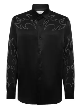 Philipp Plein: Чёрная рубашка  Flame