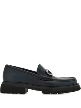 Ferragamo: Голубые туфли  Gancini
