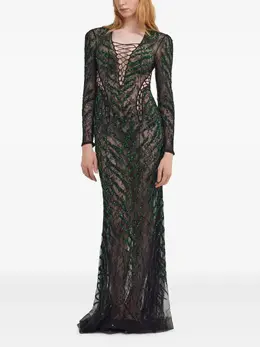 Roberto Cavalli: Платье с длинным рукавом 