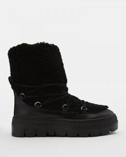 Pollini: Чёрные ботинки 