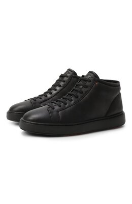 Santoni: Чёрные кеды  Cleanic