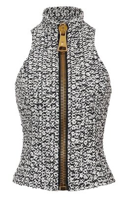 Balmain: Серый топ 