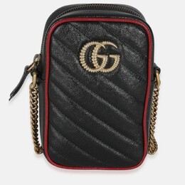 Gucci: Красная сумка через плечо  GG Marmont