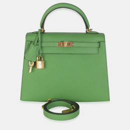 Hermes: Зелёная сумка  Kelly 25