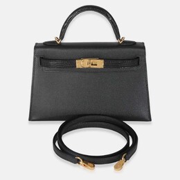 Hermes: Чёрная сумка  Kelly 20