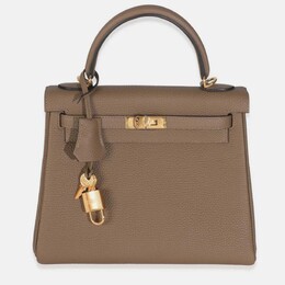 Hermes: Бежевая сумка  Kelly 25