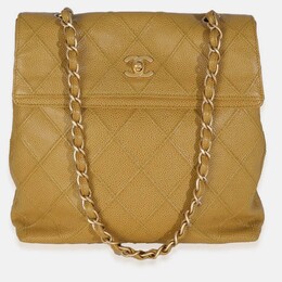 Chanel: Бежевая сумка 