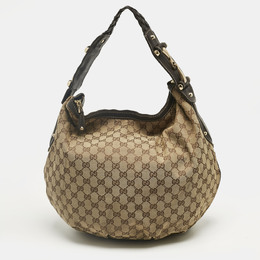 Gucci: Бежевая сумка  GG