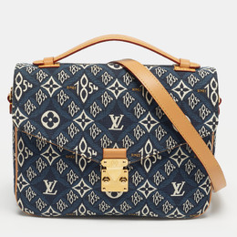 Louis Vuitton: Голубая сумка  Pochette