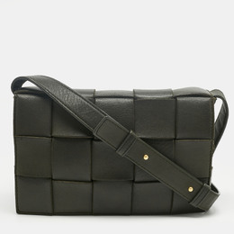 Bottega Veneta: Тёмная сумка  Intrecciato