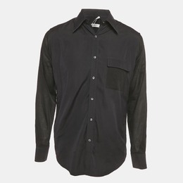 Saint Laurent Paris: Чёрная рубашка 