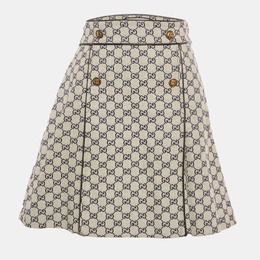 Gucci: Голубая юбка  GG Supreme